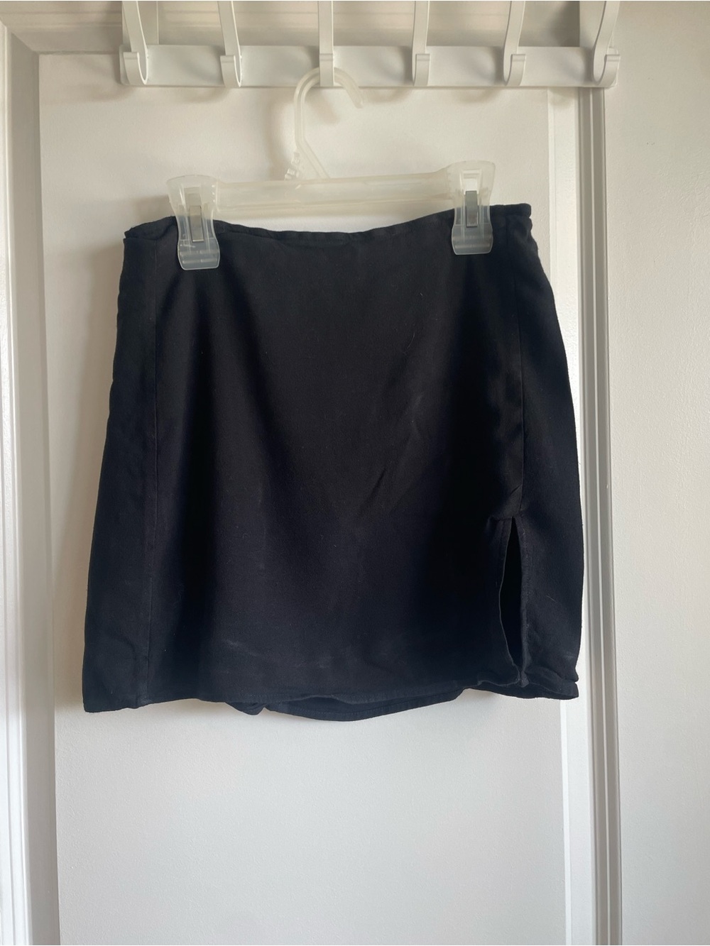Sunday Best Black Mini Skirt with Side Slit